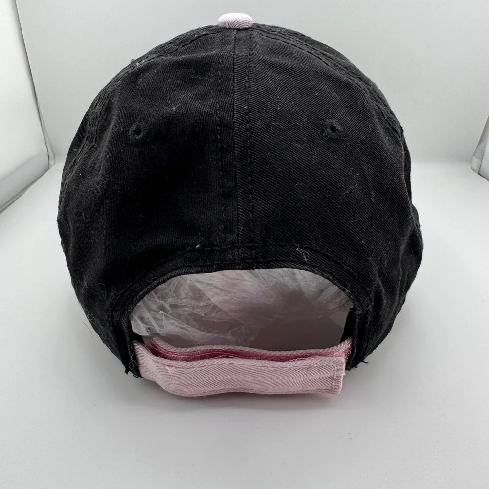 Guy Harvey Baseball Cap Women OSFA Black Pink Good Rhinestone Marlin Nautical